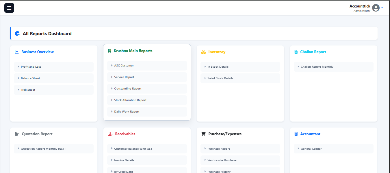 Accounttick Vendor